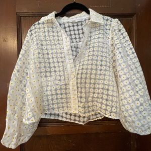 Zara Floral Blouse Size XS